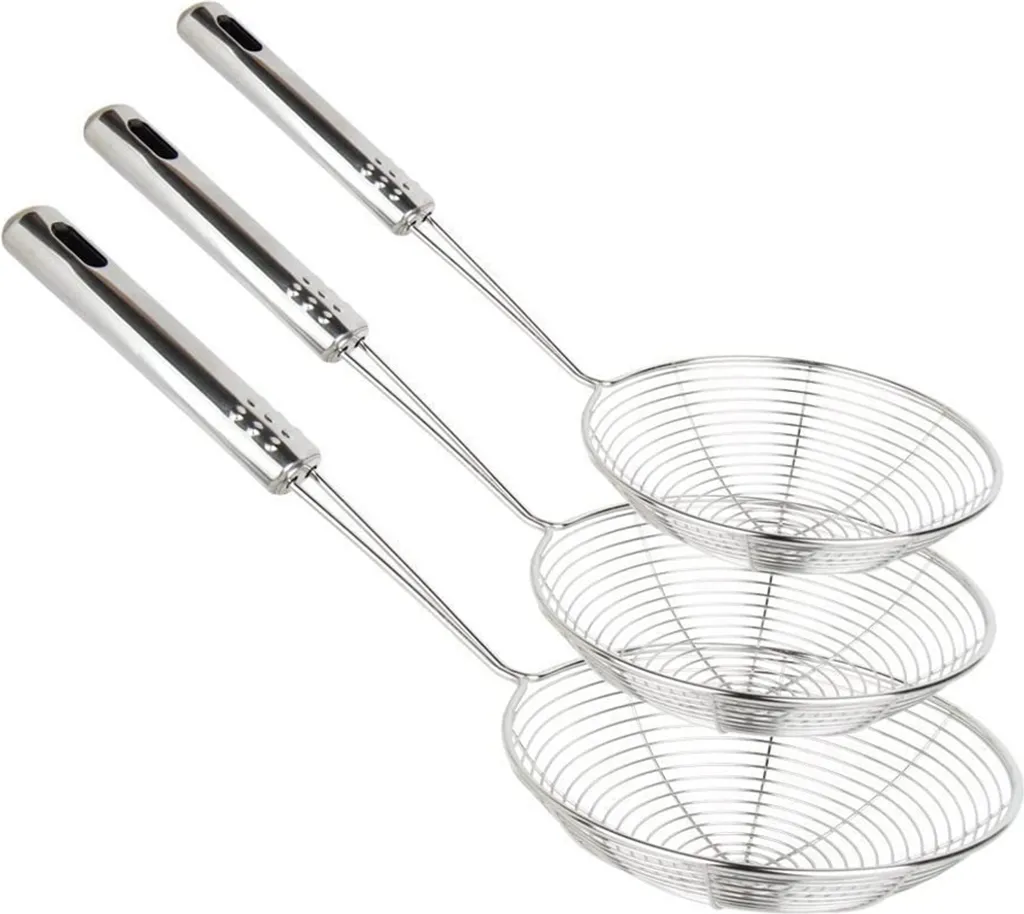 Schaumlöffel Zum Kochen Und Frittieren (farbe: Silber), Menge: 3 Stück