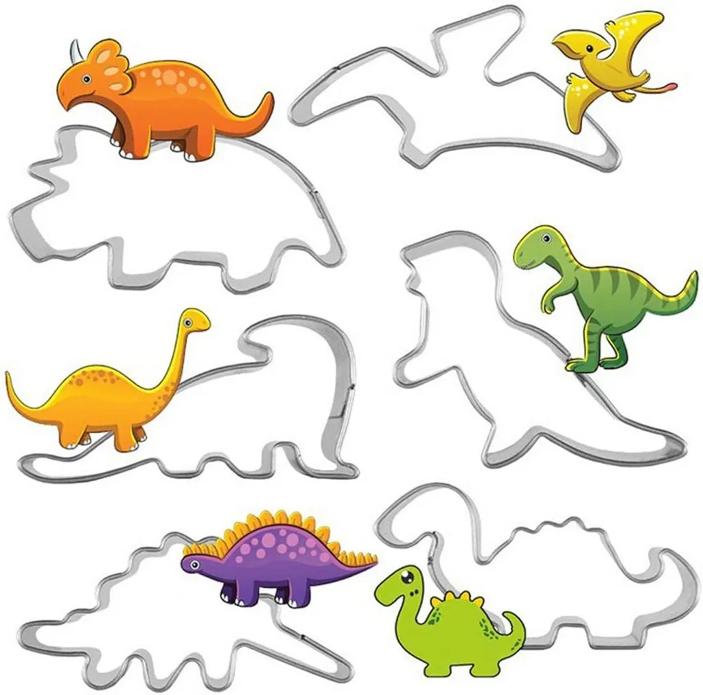 Stück Edelstahl Dinosaurier Ausstechform Pltzchenform Ausstecher Keksform Keksausstecher Für Pltzchen Kekse Fondant
