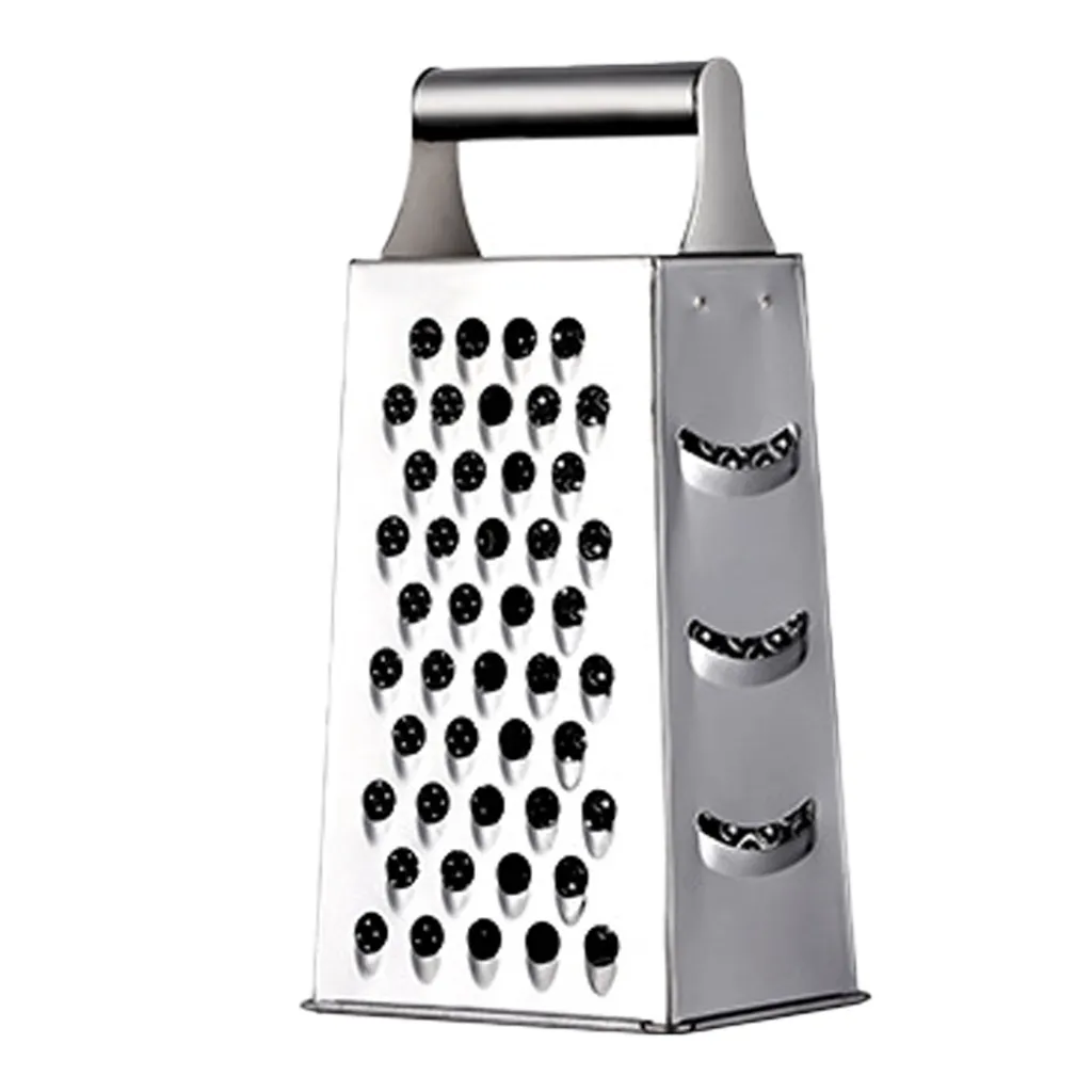Box-reibe 4-seitige Edelstahl-käsereibe Für Die Küche Mit Griff Für Käse, Gemüse, Hand-aktenvernichter
