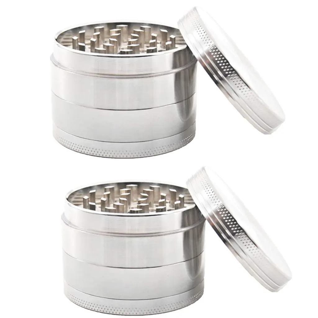Gewürzmühle Pollenmühle Zinklegierung 4-lagige Tragbare Mini-gewürzmühle Mit Pollenschaber Und Sieb Für Teekräuterzutaten
