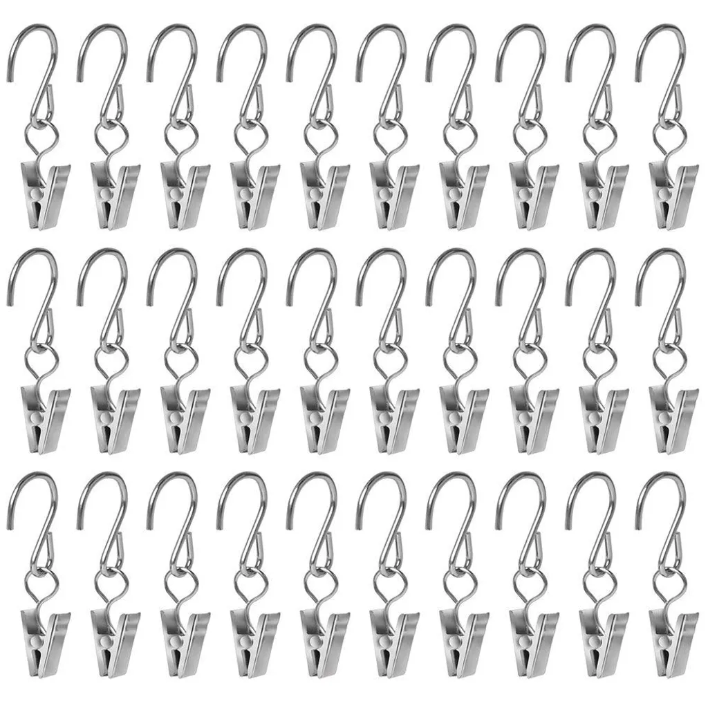 Gutter Hangers For Lights, Stainless Steel Party Light Hanger Multifunction Outdoor Activities Wire Holder For String Party Lights, Set Of 30