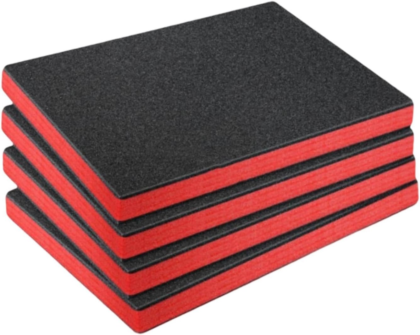 4-teiliger Werkzeugkasten Mit Schaumstoffpolsterung, Vorgeschnittener Schaumstoff-werkzeugbox, Schneidwerkzeugeinsatz, Aufbewahrungsmatte, Kameratasche Und Tablet 45 X 33 X 3,8 Cm