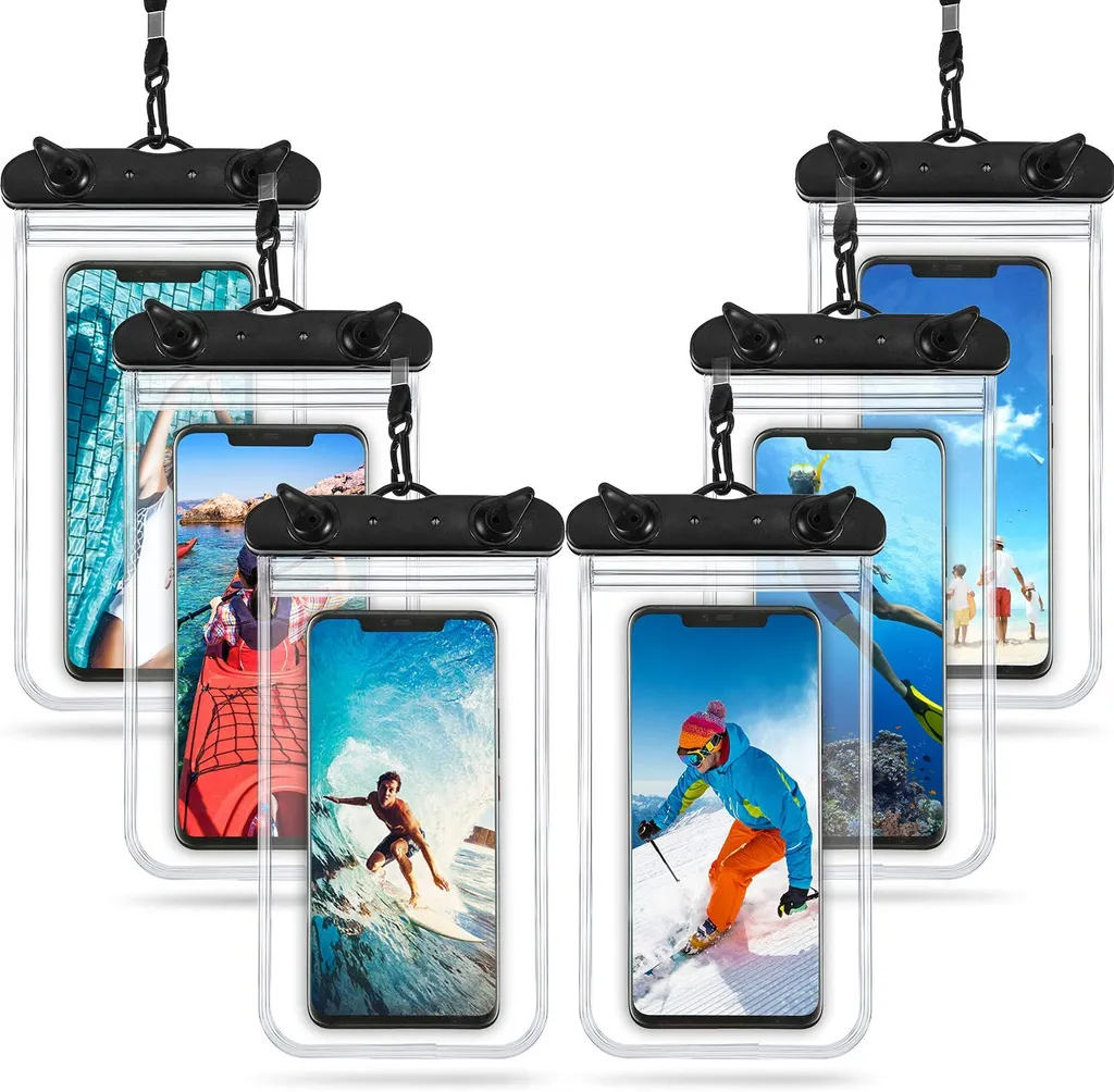 Wasserdichte Handyhülle, 6.7 Zoll Handy Wasserschutzhülle Ipx8 Doppelt Versiegelt Unterwasser Handyhülle Schwarz Waterproof Phone Case