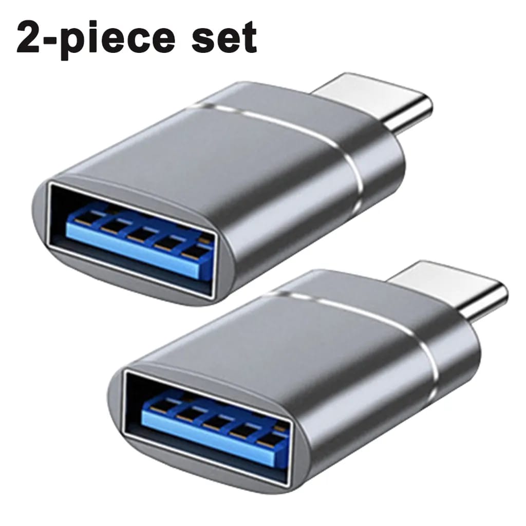 Type-c Auf Usb Adapter (2 Stücke) Otg Type-c Auf Usb 3.0 Female Adapter, Kompatibel Mit Ipad Pro 2021 Imac 2021 Macbook Pro Macbook Air 2020 Galaxy Surface Go Und Mehr(silber)