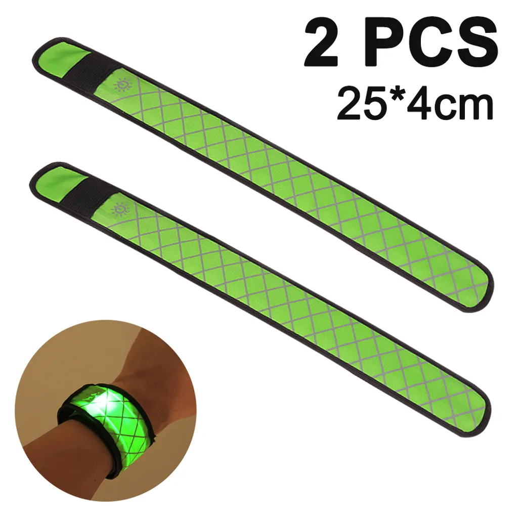 Led Armband Leuchtband Für Sport Outdoor Reflektorband Sicherheitslicht Slap Band Für Fahrradfahren Joggen Kinderwagen