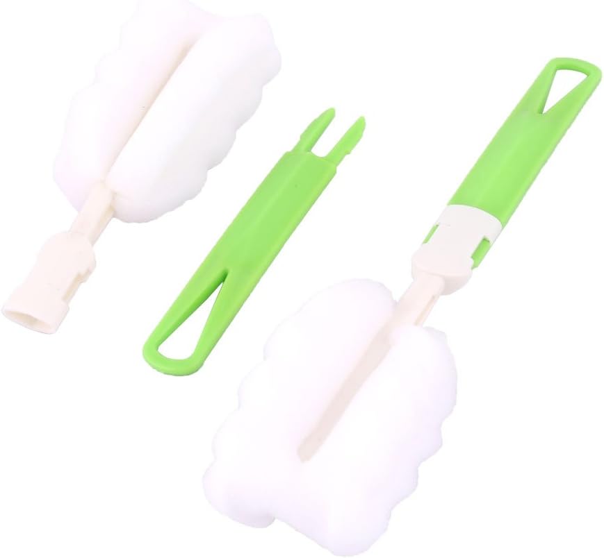 Flaschenbürste Mit Abnehmbarem Schwammkopf Für Glasbecher Und Babyflaschen, Hellgrün