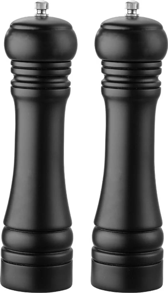 Gewürzmühle Holz, Pfeffermühle 2er Set, Keramikmahlwerk, Manuell, Groß,21.5 Cm Hoch,schwarz