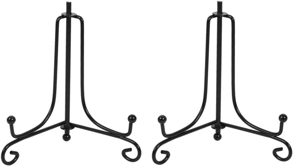 Stücke Des Schwarzen Metallplattenstützplattenrahmens Eisenrahmen-anzeigerahmen, Verwendet Für Schüsselplatte Kunst Bilderrahmen