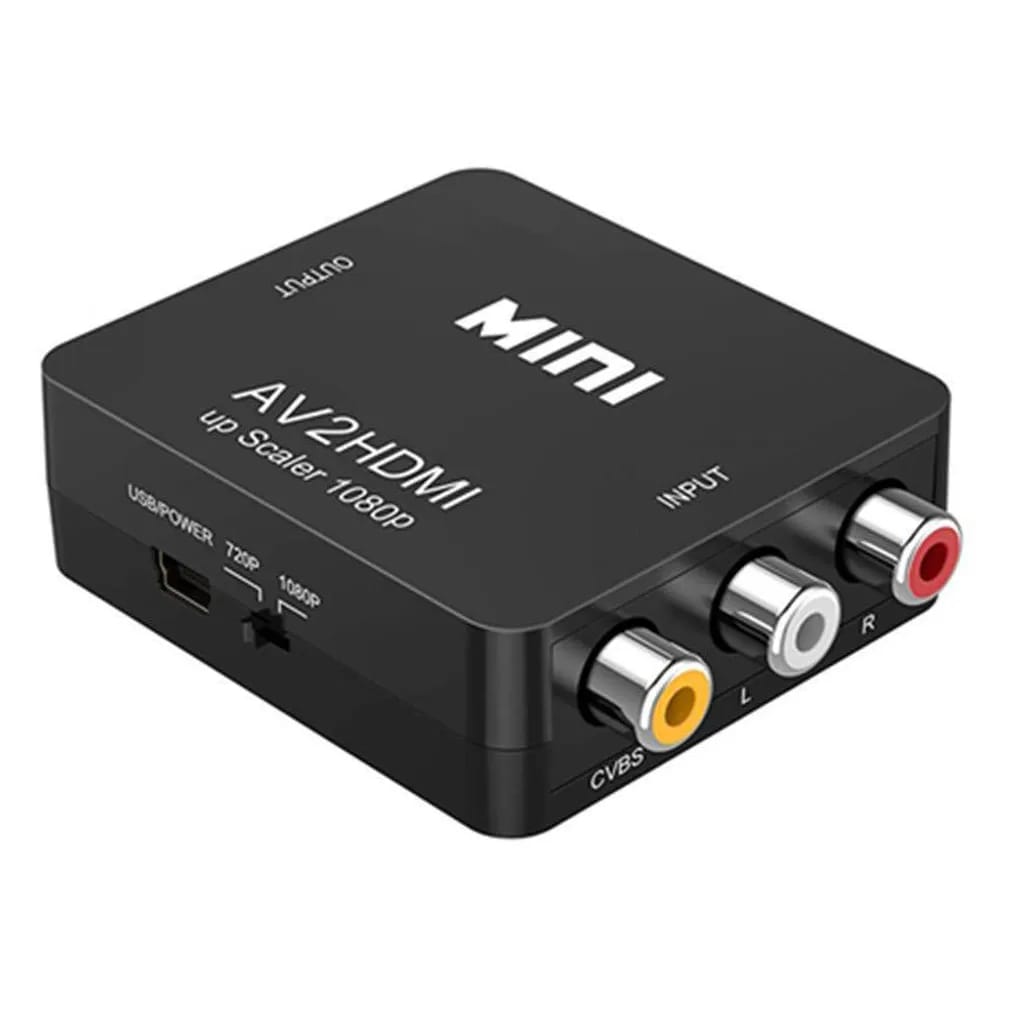 Rca-zu-hdmi-adapter, 1080p-av-zu-hdmi-video-audio-konverter, Mini-rca-composite-cvbs-av-zu-hdmi-konverter, Pal/ntsc-unterstützung, Mit Tv/pc/ps3/ps2/stb/xbox Vhs/vcr/blue Ray/dvd-kabel