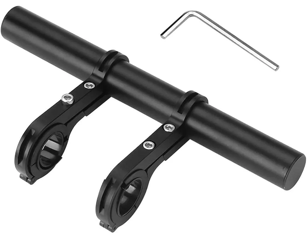 Fahrradvorbauten Fahrrad Extender Doppel Mountain Fahrrad Taschenlampe Halter Lenker Fahrrad Zubehör Extender Halterung Für Fahrrad Licht, Tacho, Gps-geräte, Sport Kamera Oder Smartphones
