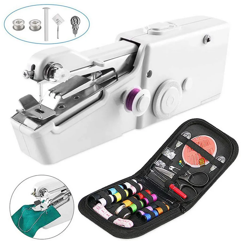 Mini Nähmaschine Für Einsteiger, Tragbare Nähmaschine, Licht, Nähset Für Haushalt, Reisen