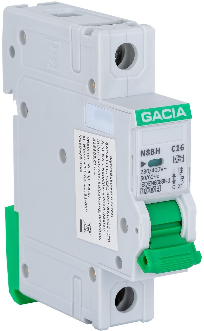 Leistungsschutzschalter Gacia N8bh 10ka C 16a Th35 Schiene