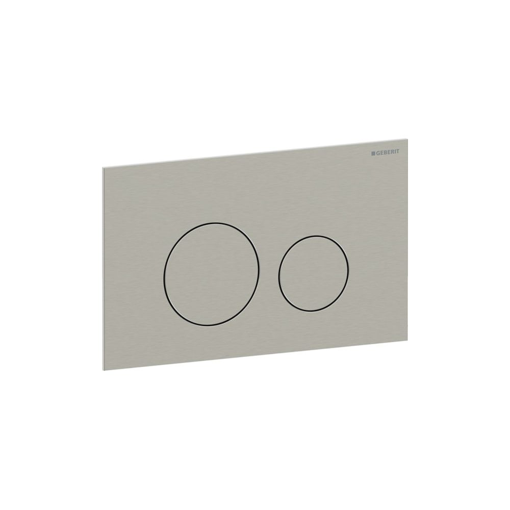 Geberit Sigma40 Betätigungsplatte, Rund, 2-mengen-spülung: Platte, Taste: Nickel / Gebürstet, Easy-to-clean-beschichtet