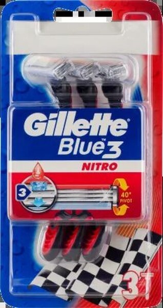Gillette Blue3 Nitro Einwegrasierer Herren 3er