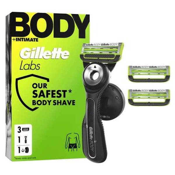 Gillette Labs Body + Intimate Rasierapparat Mit 3 Klingen + Handstück