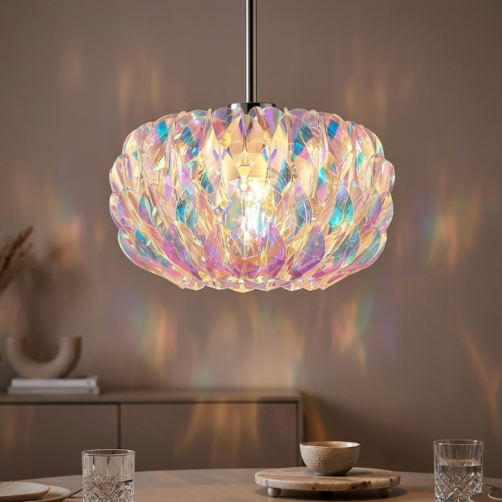 Hängeleuchte Hängelampe Wohnzimmerlampe Höhenverstellbar Silber Metall H 120 Cm