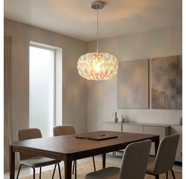 Hängeleuchte Hängelampe Wohnzimmerlampe Höhenverstellbar Silber Metall H 120 Cm