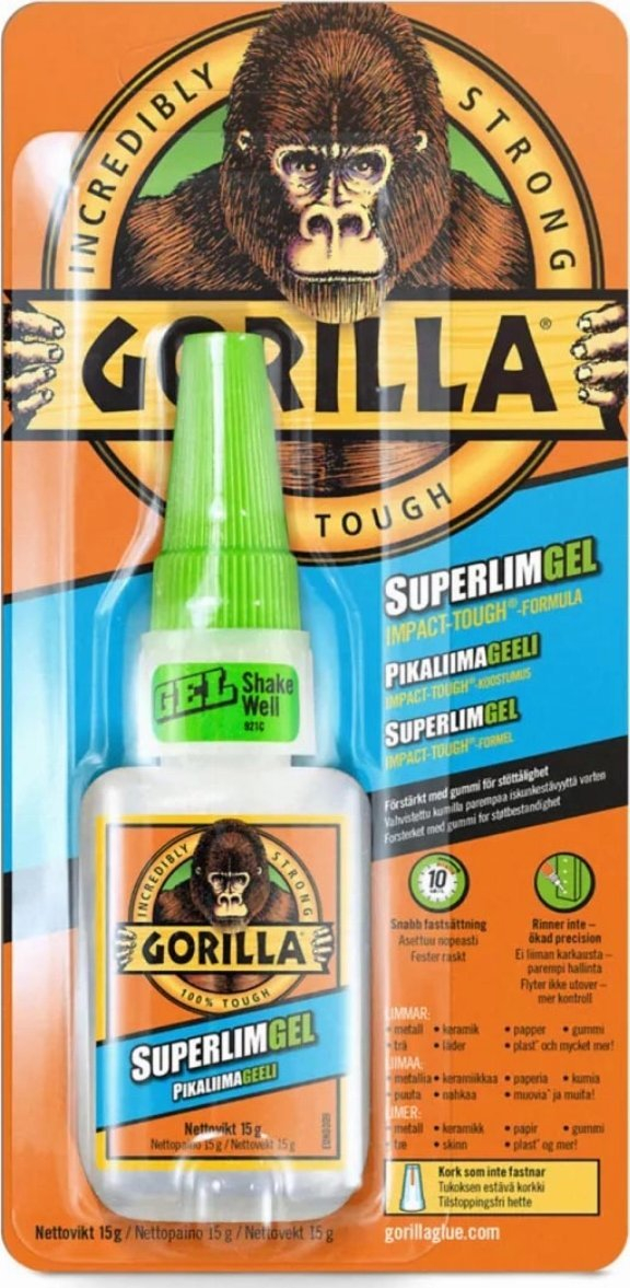Kleber Gorilla Sports Super Glue Gel Schnelltrocknend Tropffrei