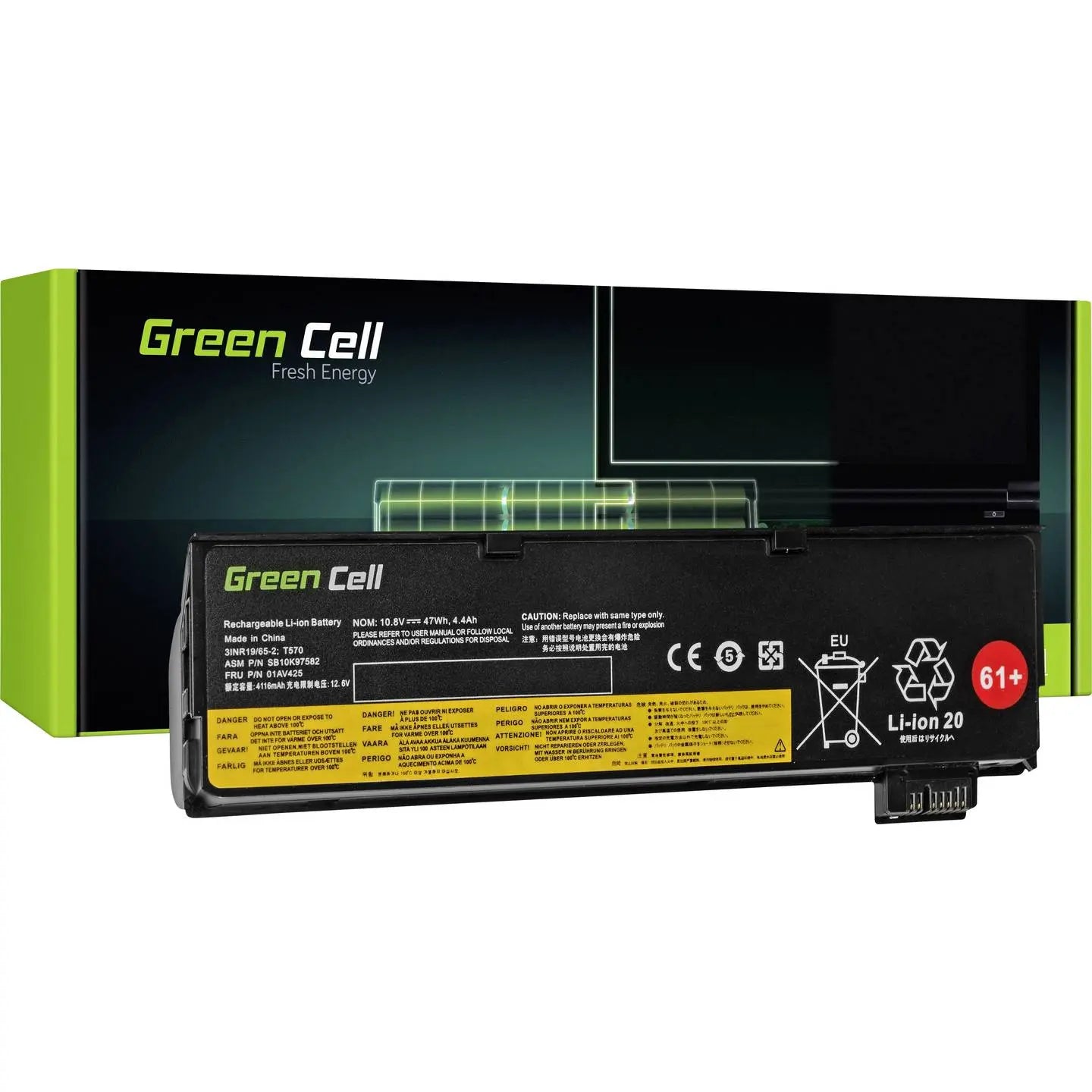 [gebraucht] B-ware Green Cell Laptop Akku Batterie Lenovo Think Pad T470 T570 P51 S 01 Av424 Notebook