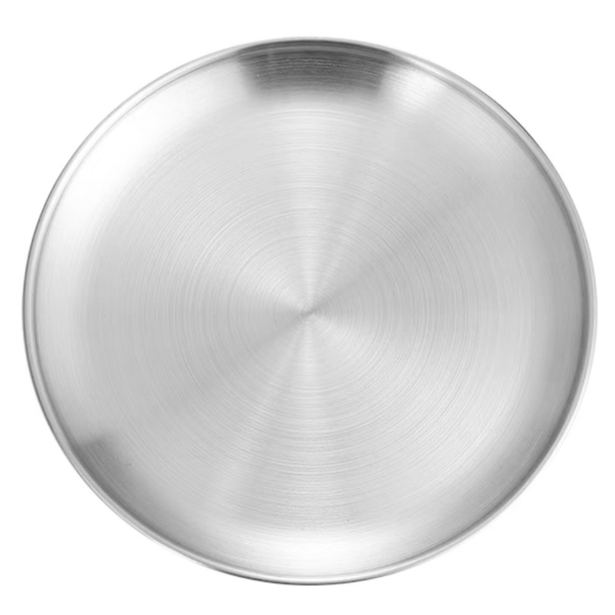 Runde Pizzapfanne Aus Edelstahl, 30 Cm Durchmesser, Runde, Gebürstete Metallplatten Für Kuchen, Desserts, Obst Und Westliche Küche