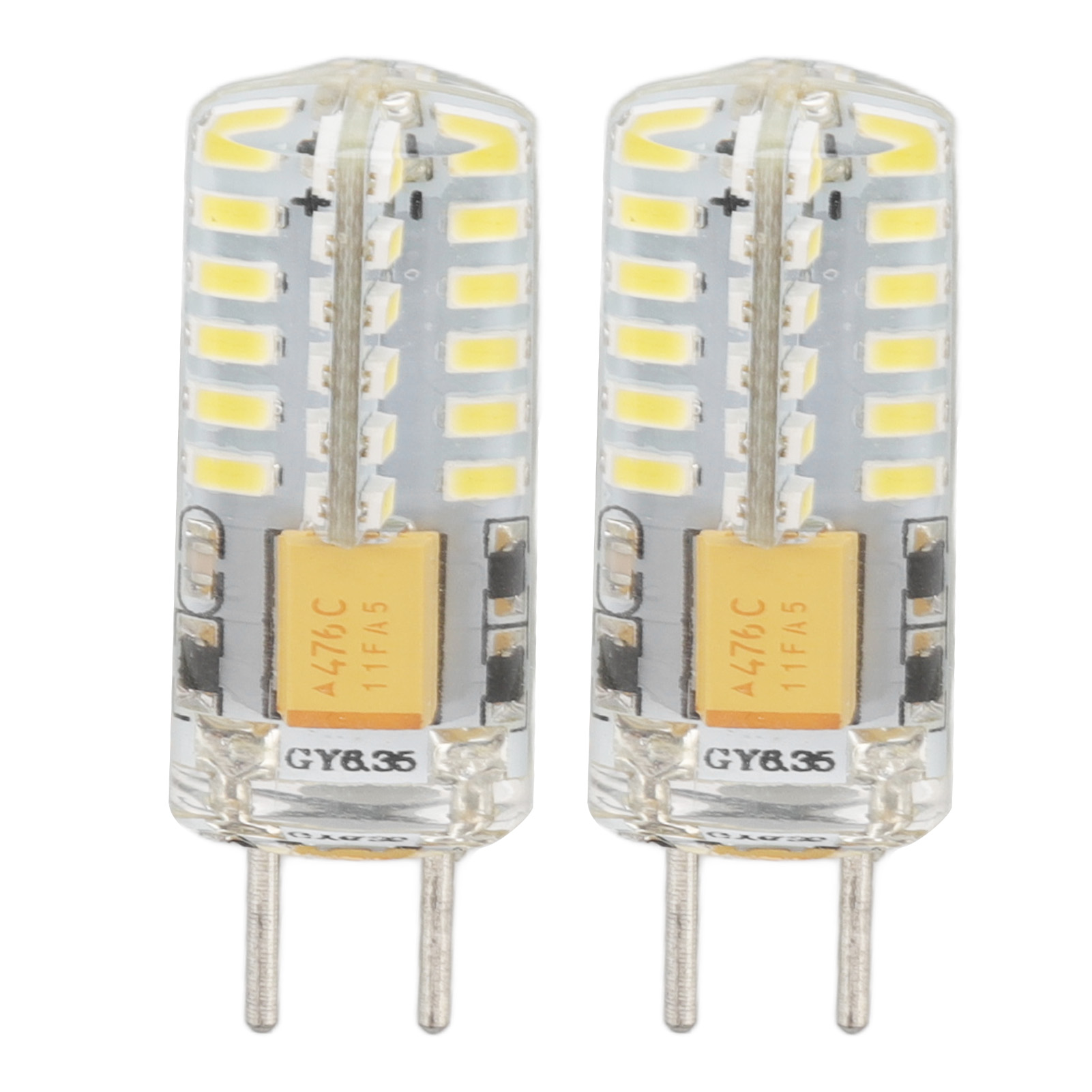 Gy6.35 Glühbirne, Augenschutz, Energiesparend, 6000k, 3w, 48 Leds Für Kronleuchter Und Tischlampen, 12v (2er-pack)