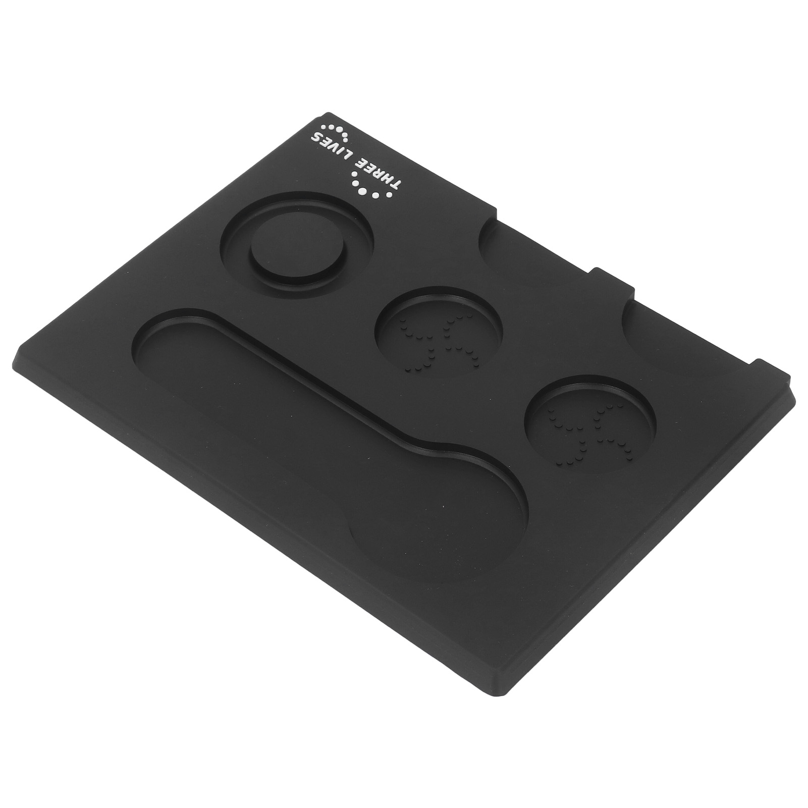 Tragbare, Rutschfeste Kaffeetampfmatte Aus Poliertem Pvc Für Bar, Café Und Zuhause, Schwarz