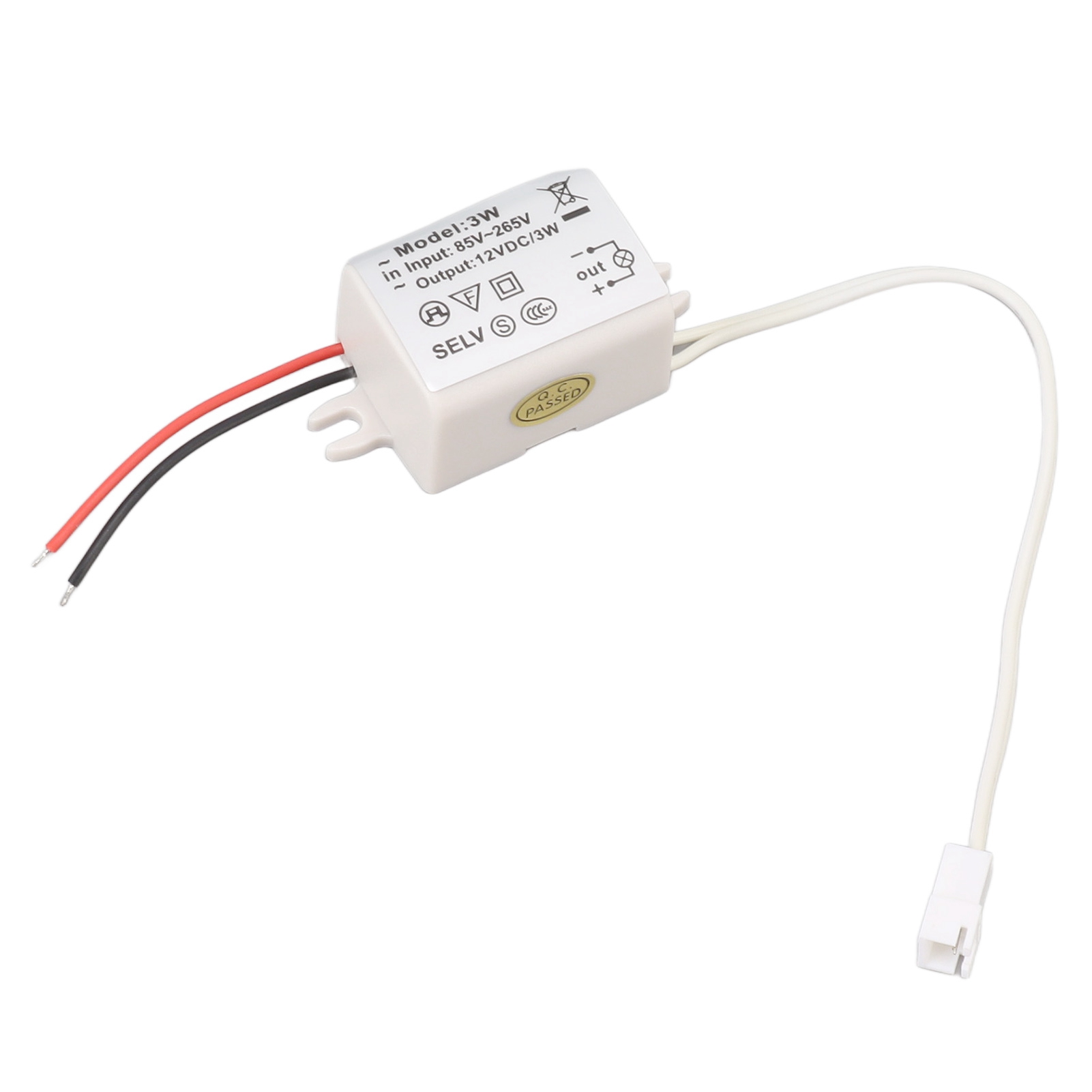 Kompaktes 12-v-dc-3-w-led-netzteil Mit Überspannungsschutz Für Led-streifen, Led-lampen Und Industriebeleuchtung