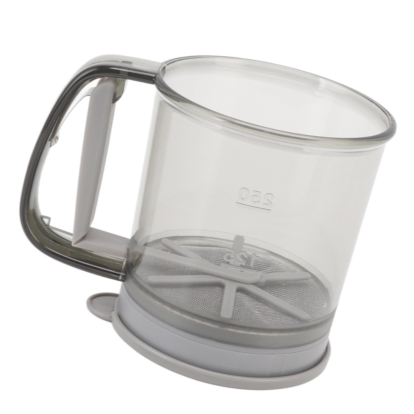 Tragbares Doppelwandiges Mehlsieb Mit Deckel, Ideal Zum Kochen Und Backen.