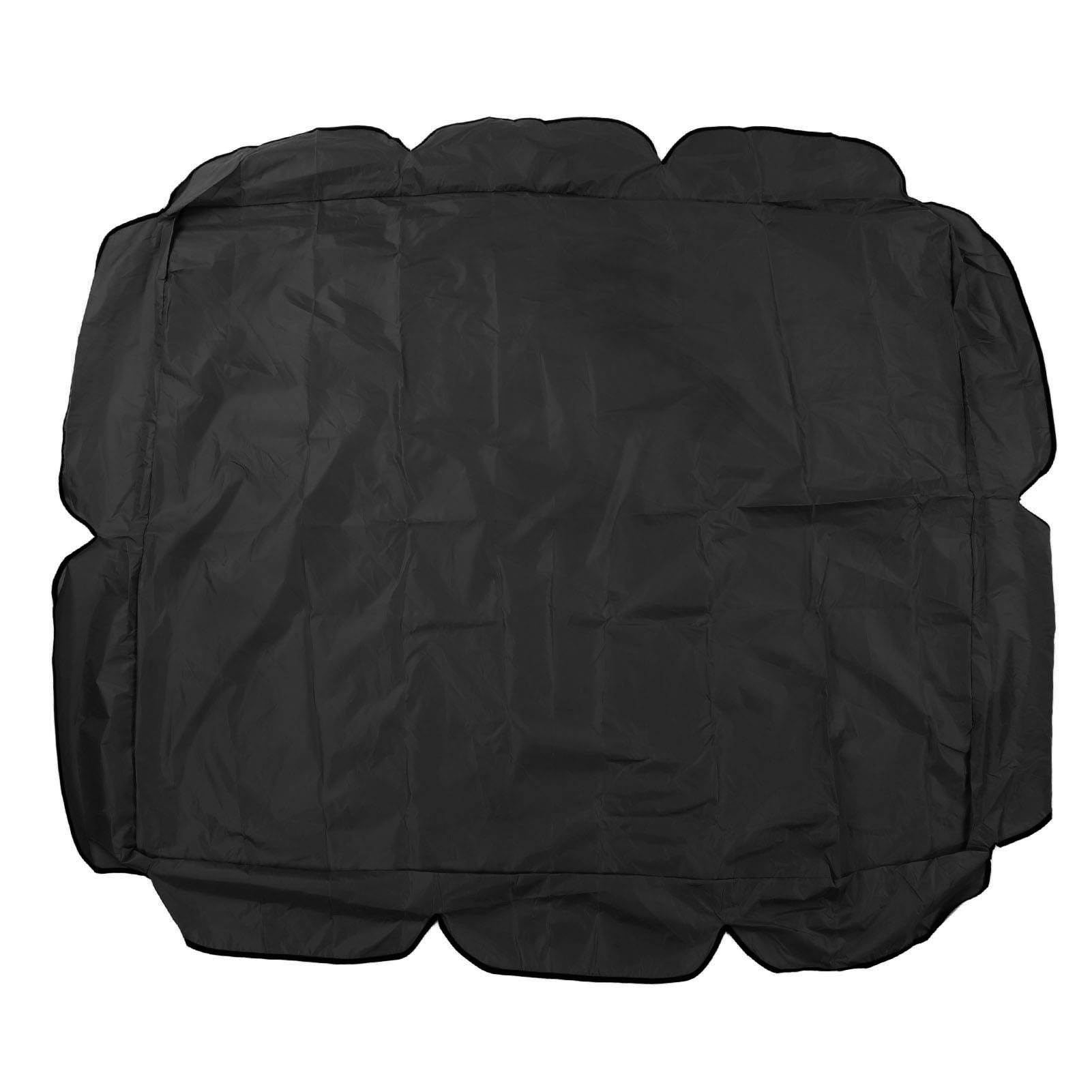 Schaukeldach Aus Silberbeschichtetem 210d Oxford-gewebe, Wasserdicht Und Uv-beständig, Für Garten- Oder Terrassenstühle, 142 X 120 X 18 Cm, Schwarz