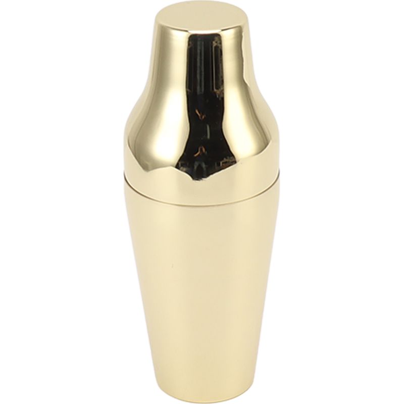Französischer Cocktailshaker Aus Edelstahl Mit Zwei Kammern, Ideal Für Martinis, Perfekt Für Bar, Zuhause, Camping Und Picknicks. Luxuriöse Goldfarbe.