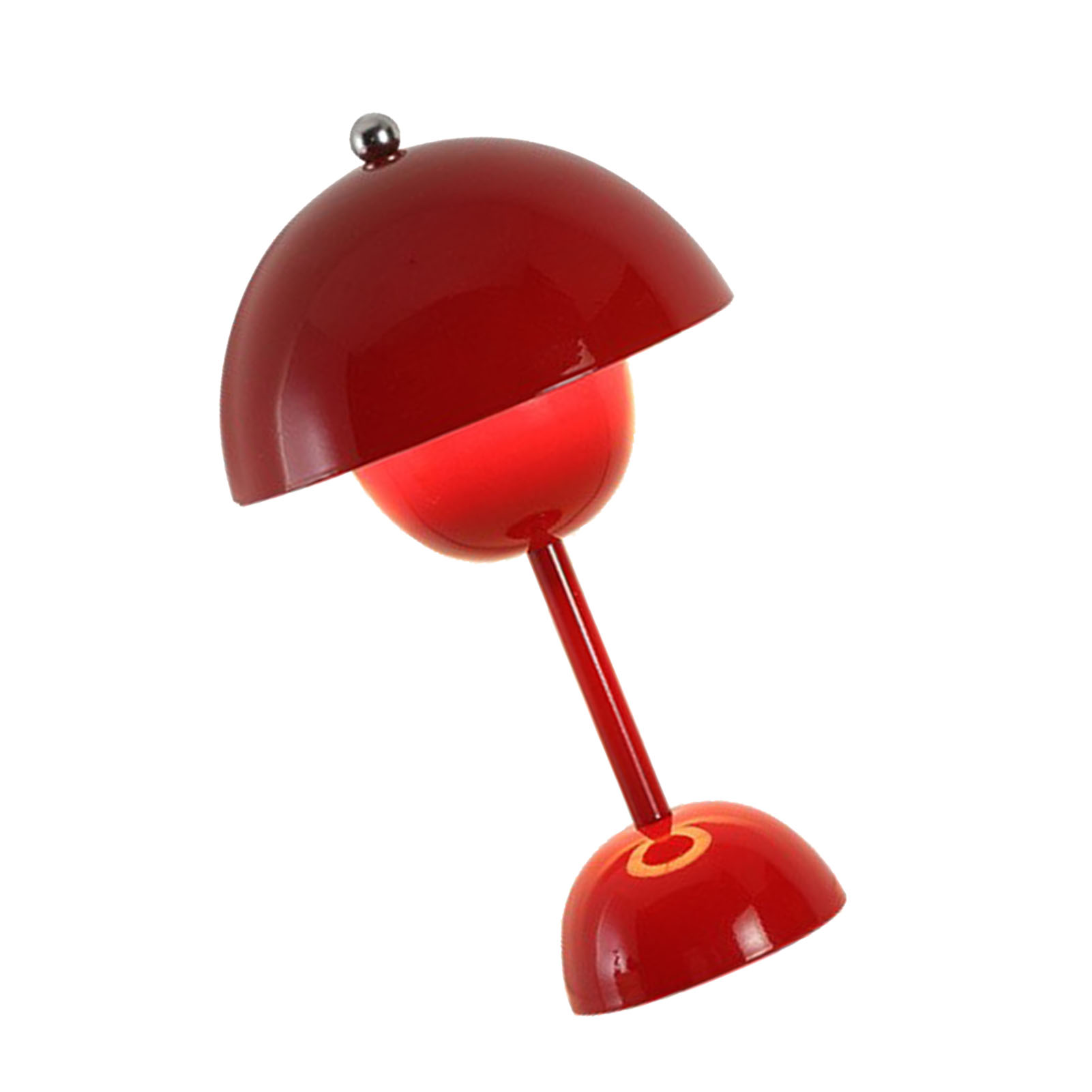 Minimalistische, Dimmbare Led-tischleuchte Für Bars, Schlafzimmer, Restaurants Und Leseecken, Mit Eisenstecker (3 Wechselnde Lichtfarben Und Druckknopfschalter), Weinrot