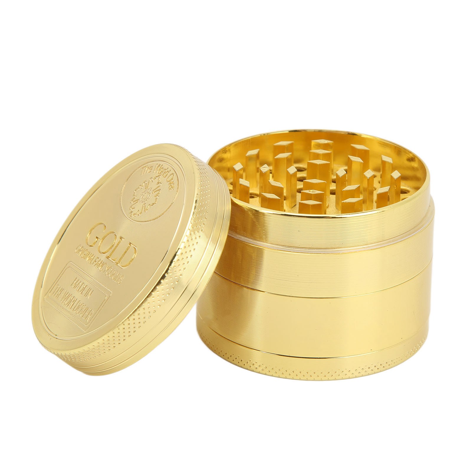 40 Mm Gewürzmühle Aus Aluminiumlegierung Mit 4 Mahlstufen, Goldfarbenes Design, Für Die Heimische Küche