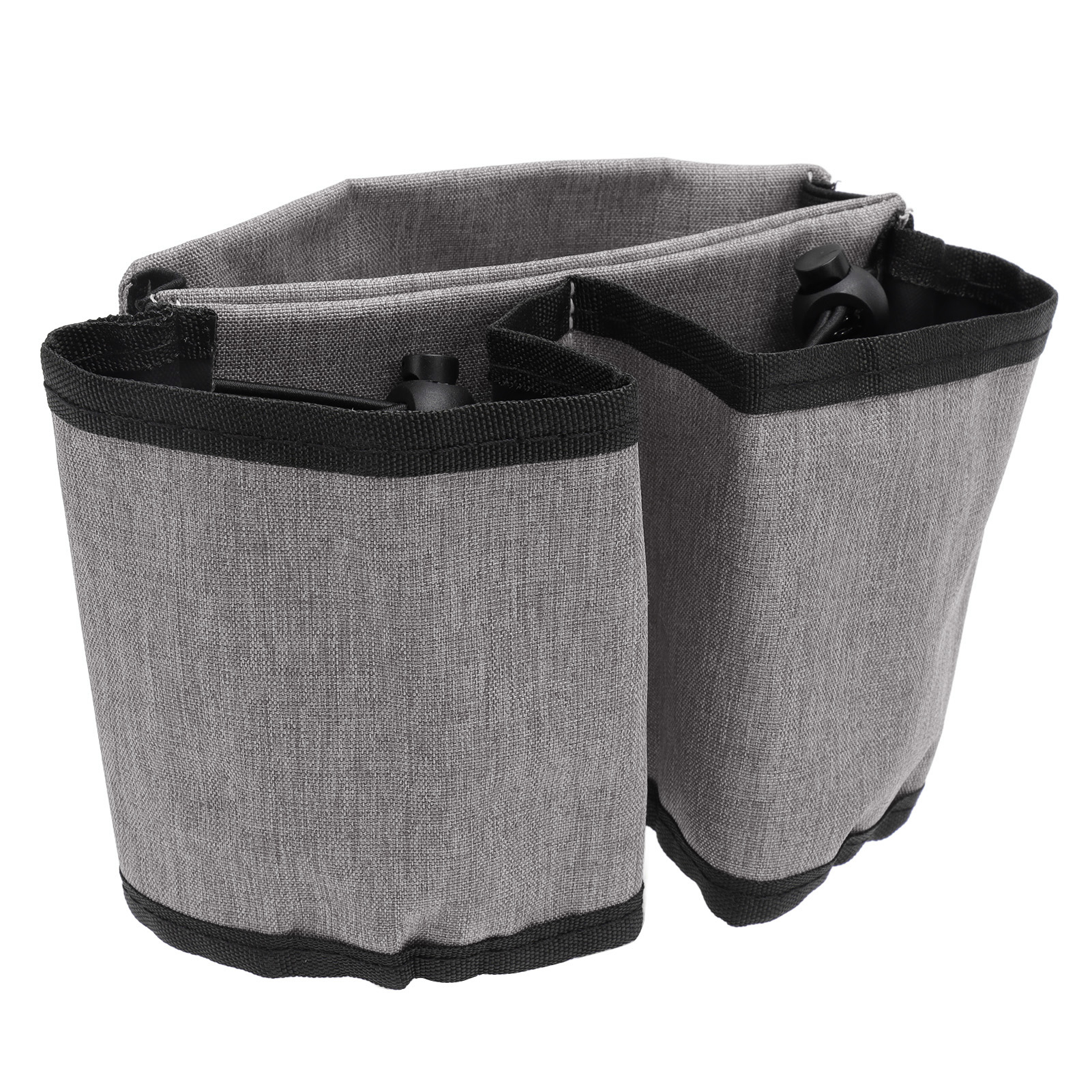 Reisebecherhalter Aus Oxford-gewebe, Grau, Für Koffergriff.