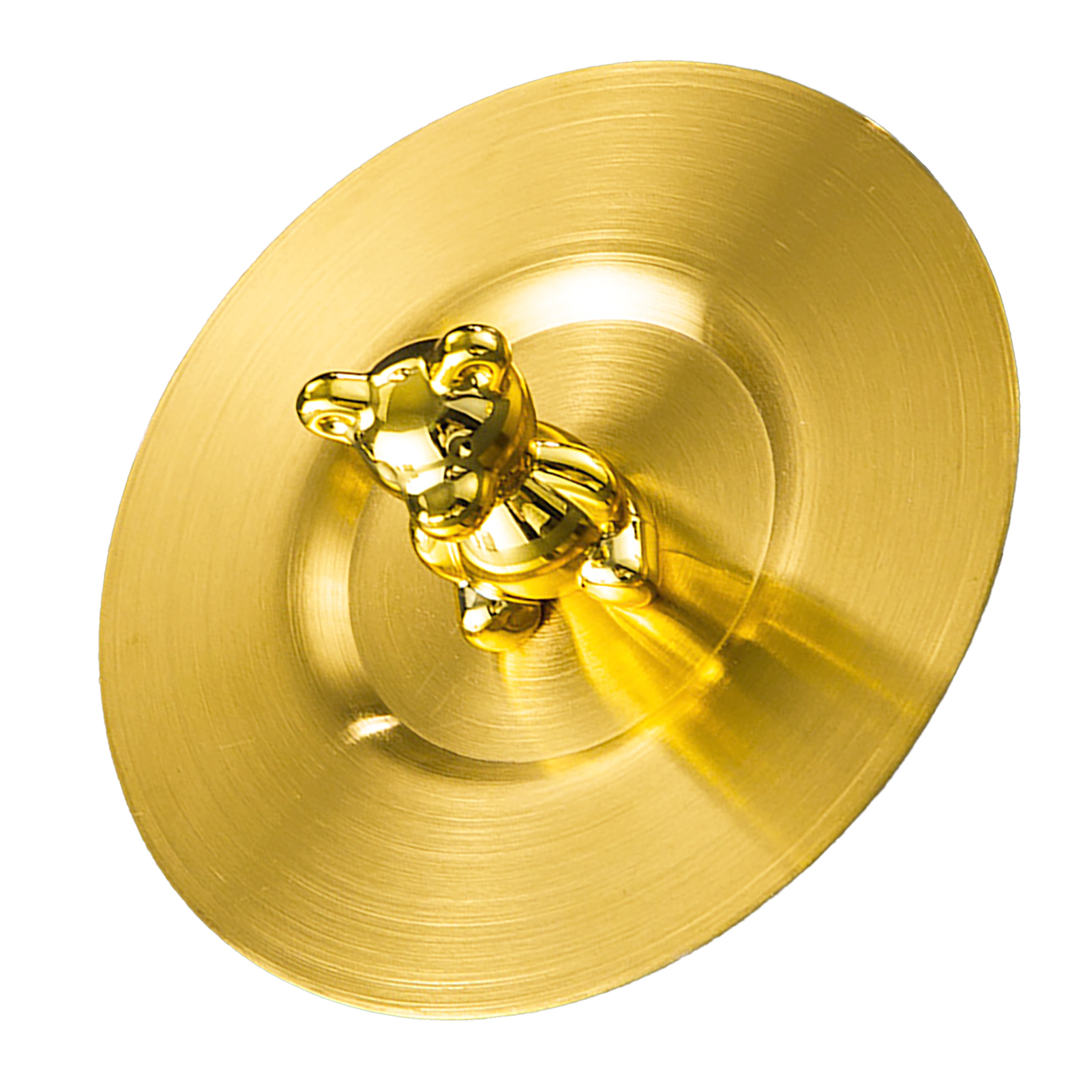 Niedlicher Bärenbecherdeckel Aus Edelstahl, Staubdicht, Abgerundete Kanten, Glänzende Oberfläche, Künstlerisches Design, Gold
