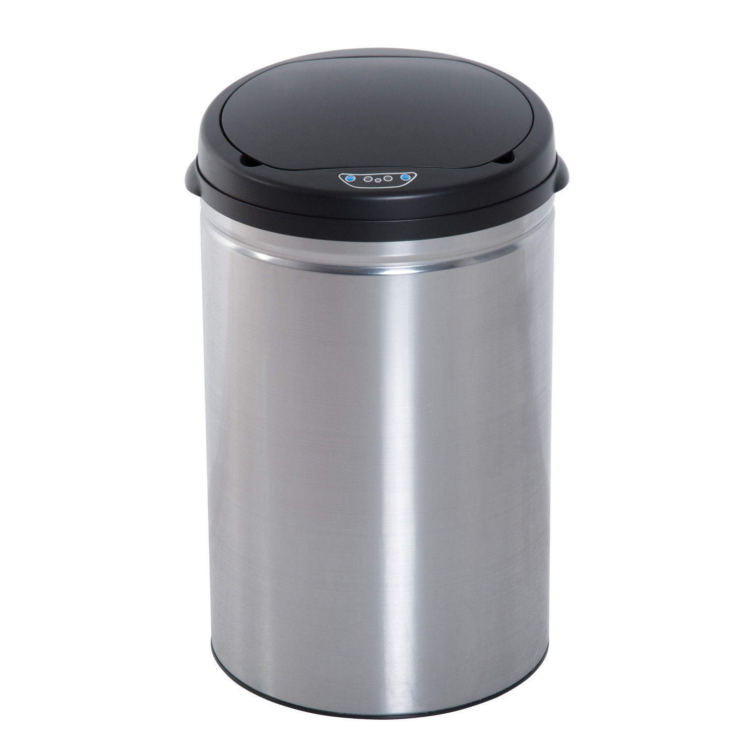 Automatischer Abfalleimer Mit Bewegungssensor, 30 Liter Fassungsvermögen, Auslaufsicher, Mit Soft-close-deckel, Für Büro, Schlafzimmer, Küche, In Schwarz Und Silber.