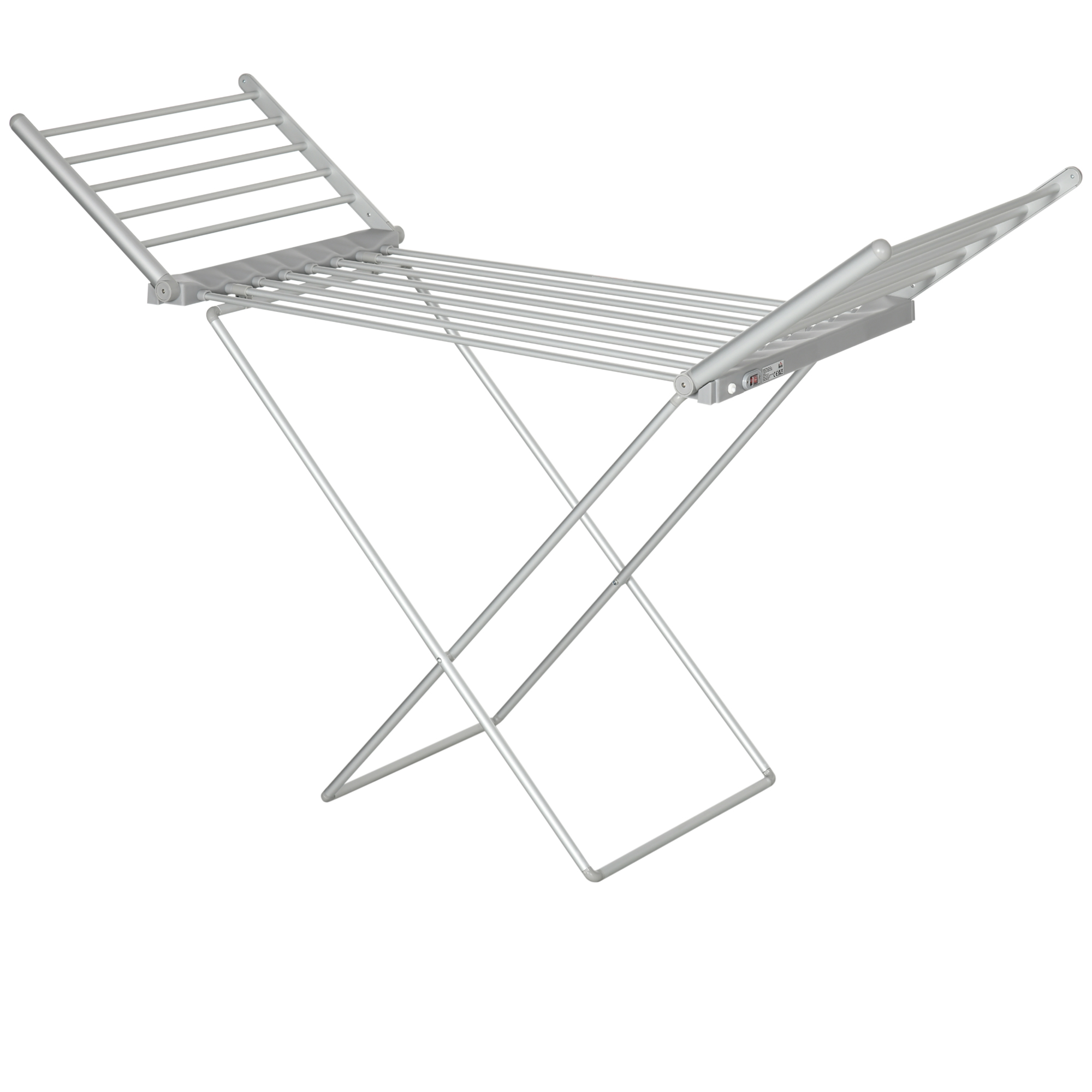 Elektrischer Wäschetrockner Mit Heizrippen, Faltbar, Platzsparend, Aus Aluminiumlegierung, 144 X 53 X 91 Cm, Silber