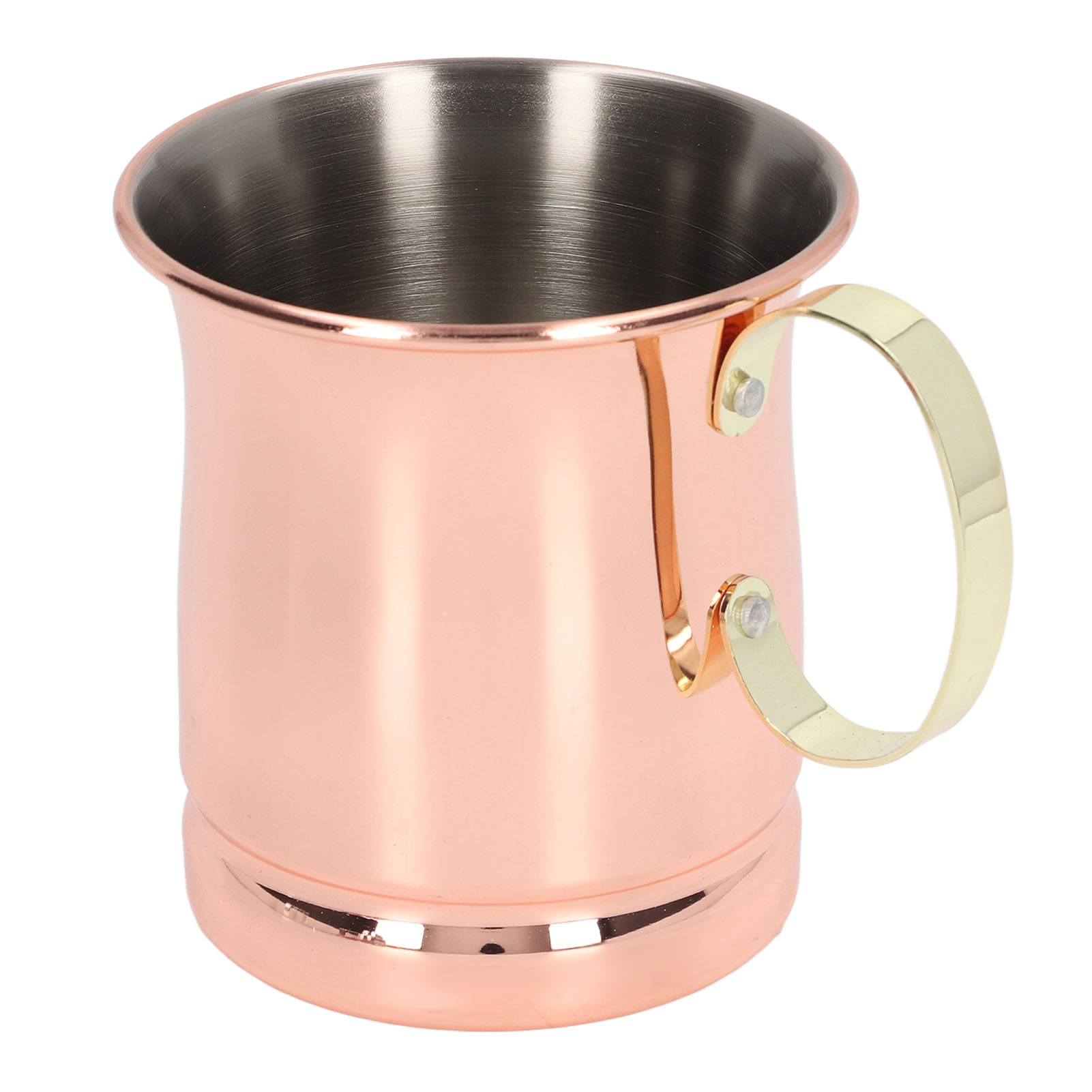 400 Ml Cocktailbecher Aus Edelstahl, Rostfrei, Roségoldene Oberfläche, Ideal Für Zuhause, Büro Oder Schule.