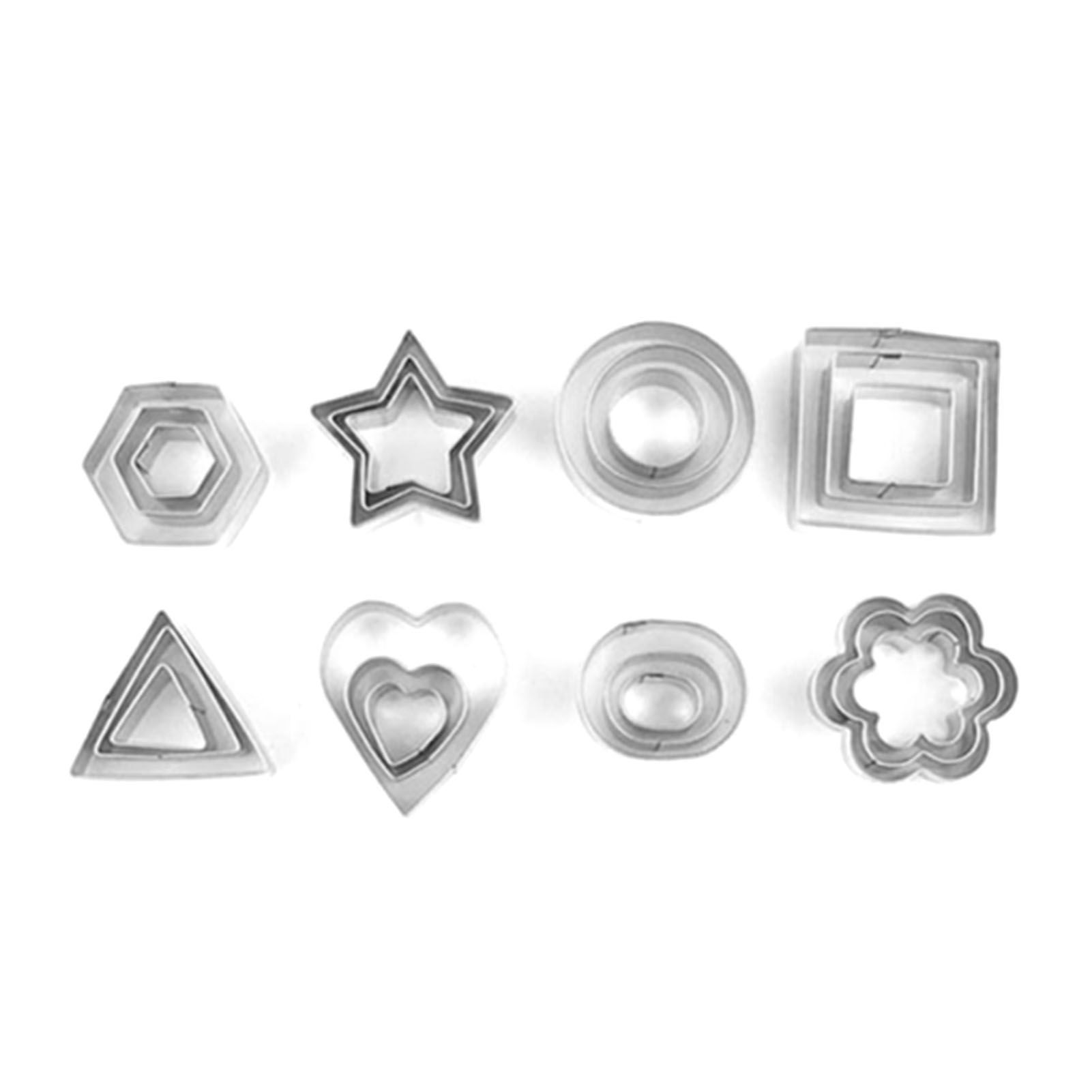 Set Mit 24 Ausstechformen Aus Edelstahl 430 Für Kekse, Obst Und Gemüse, Ideal Zum Backen Von Selbstgemachten Backwaren.
