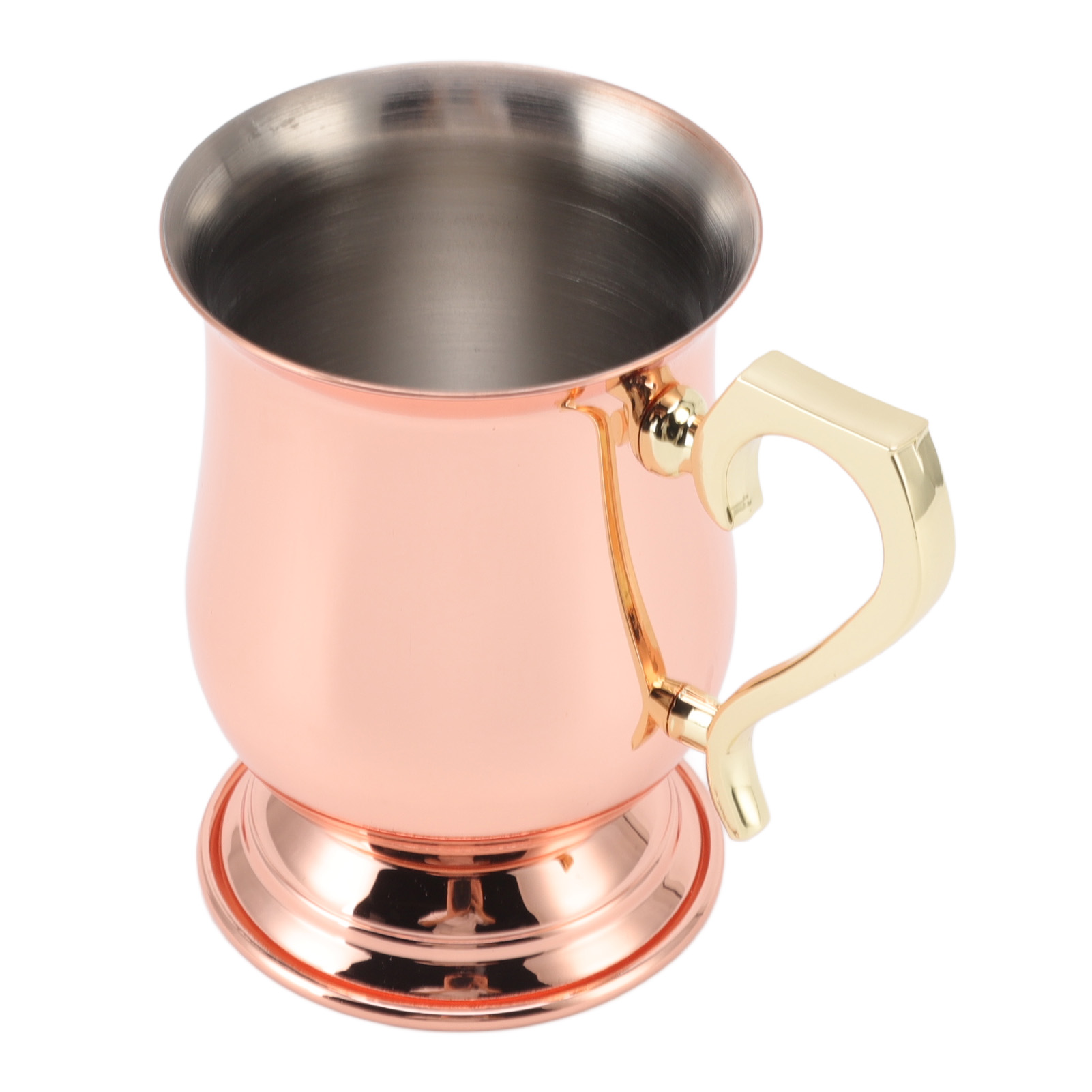 Rostfreier Edelstahlbecher Für Moscow Mule, Multifunktional, Für Cocktails, Biere, Eistees Und Eiskaffees, Roségoldene Farbe.