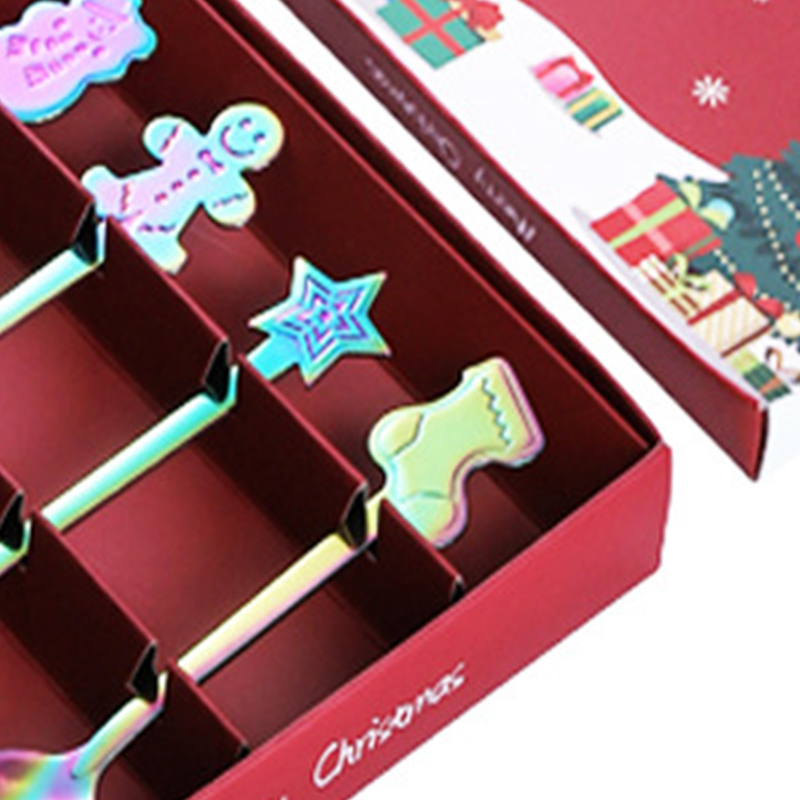 Set Aus Edelstahl-teelöffeln, Dessert- Und Kuchenlöffeln, Als Weihnachtsgeschenk Für Familie Und Freunde, Farbe