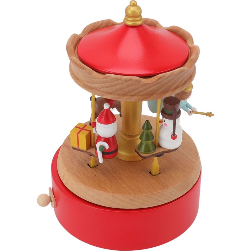 Weihnachtsspieluhr Aus Holz, Karussell, Filigraner Mechanismus, Dekoration, Geschenk