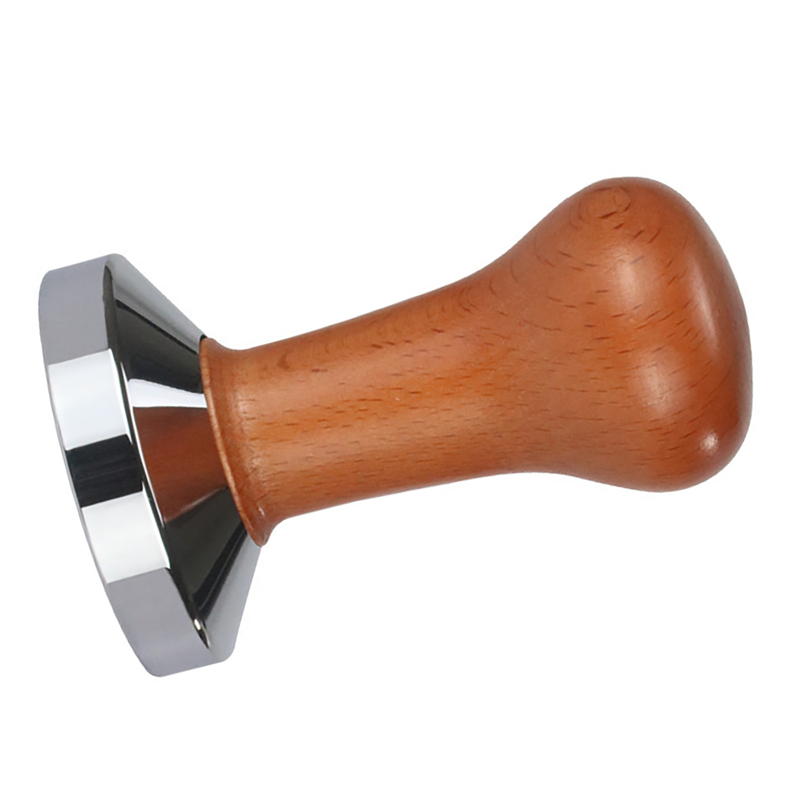Ergonomischer 58-mm-kaffeetamper Aus Stahl Mit Holzgriff Für Gemahlenen Kaffee.