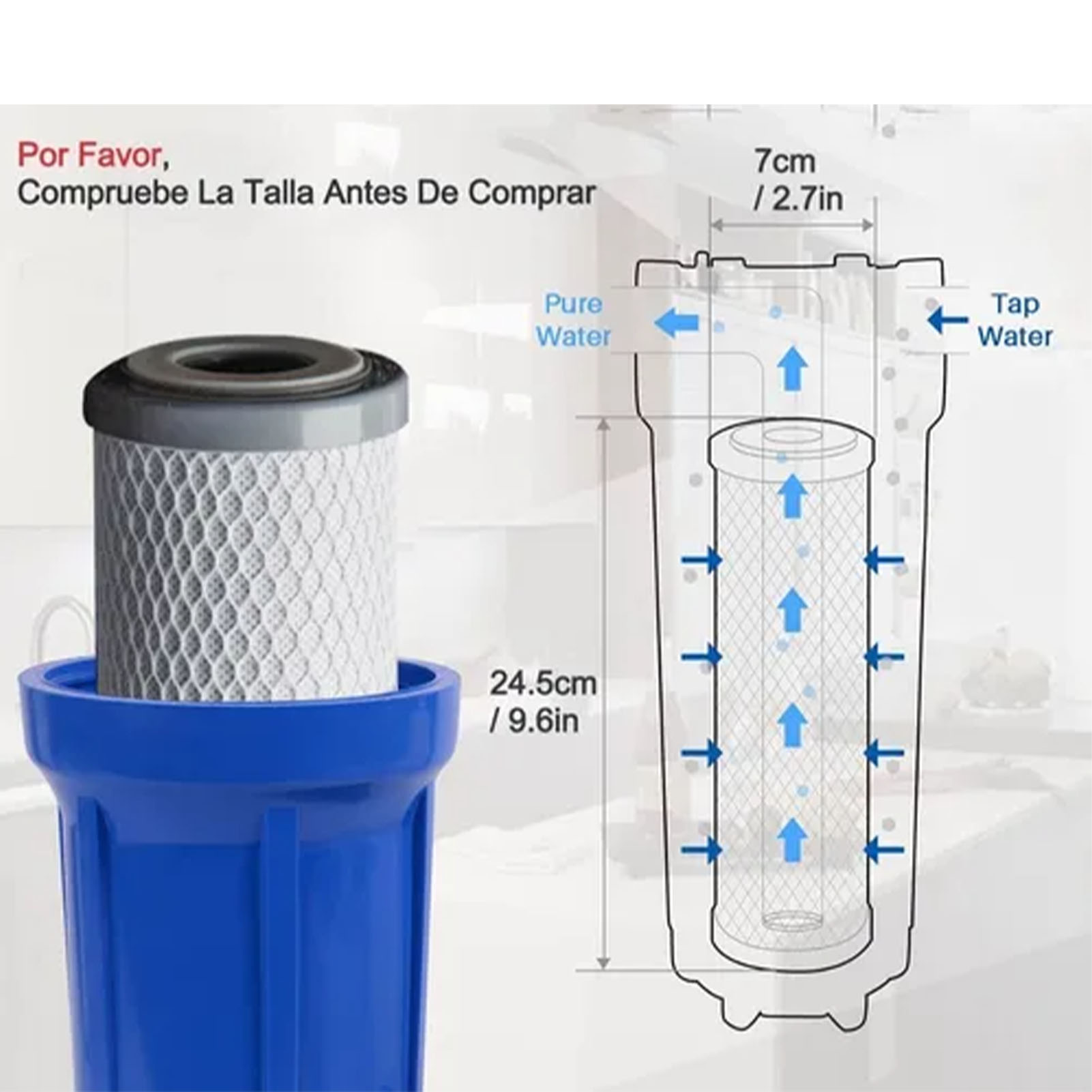 Aktivkohle-wasserfilterkartusche Aus Kokosnussschalen Für 10-zoll-filter