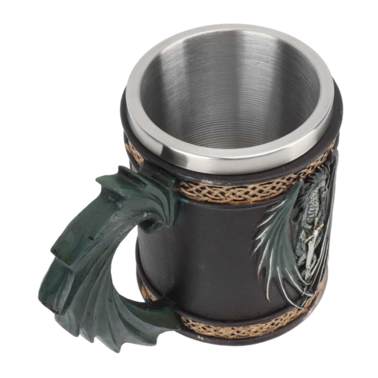 Innovativer Edelstahlbecher Im Retro-stil Mit Piratendrachenmotiv Und Großem Fassungsvermögen Für Bier, Kaffee Und Heißgetränke.