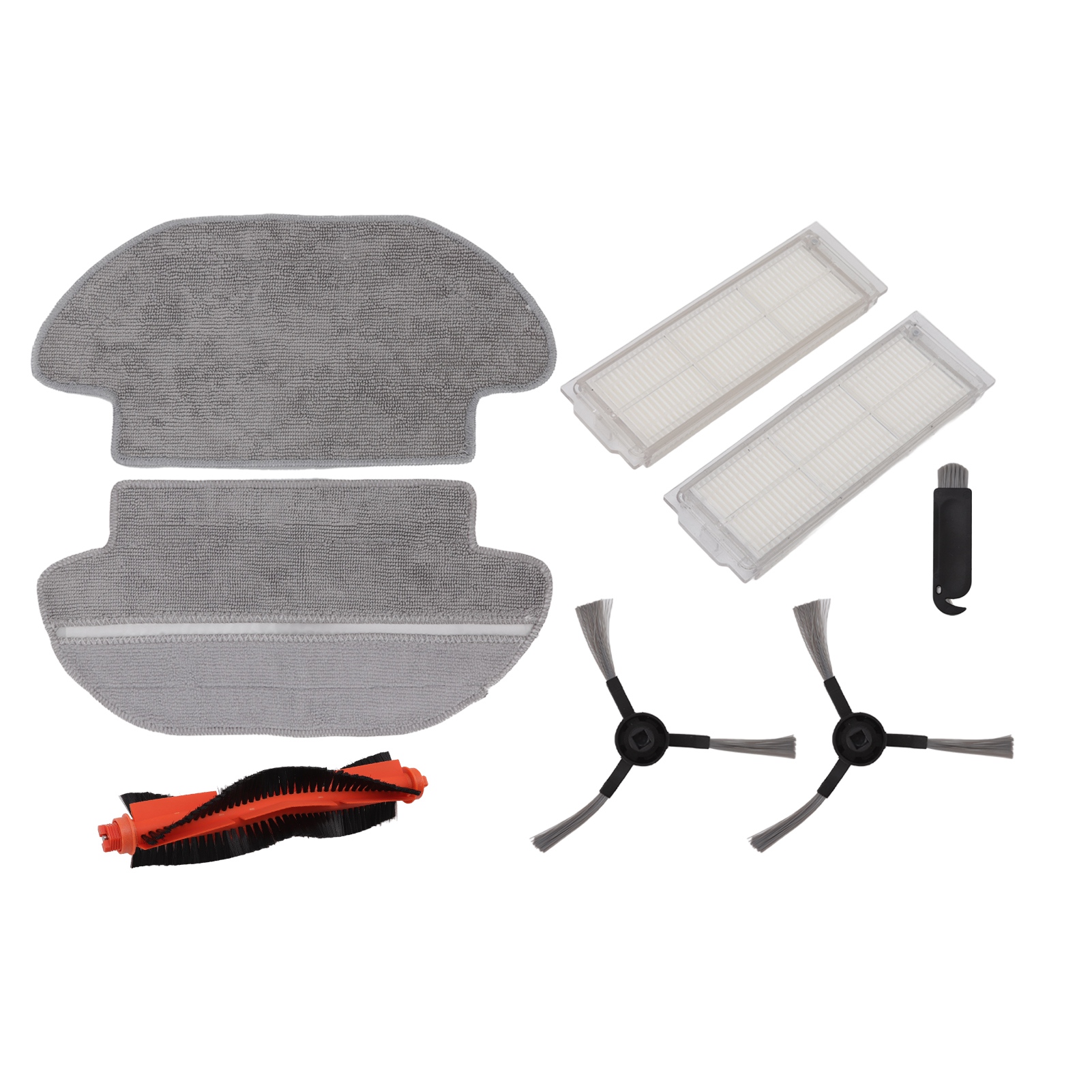 Hauptbürstenset Für Staubsauger Mit Seitenbürste, Reinigungstuch Und Filter Für Conga 3290, 3490 Und 3690, Kompatibel Mit Proscenic M6 Pro.