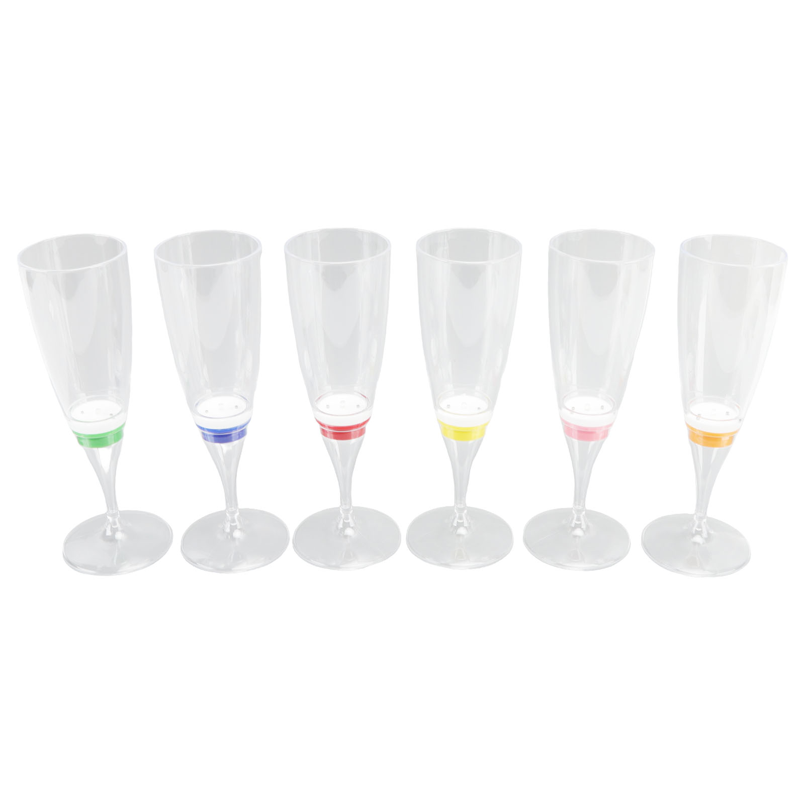 Set Mit 6 Innovativen Led-beleuchteten Cocktailgläsern, Champagnergläsern Und Ktv Ps-weingläsern