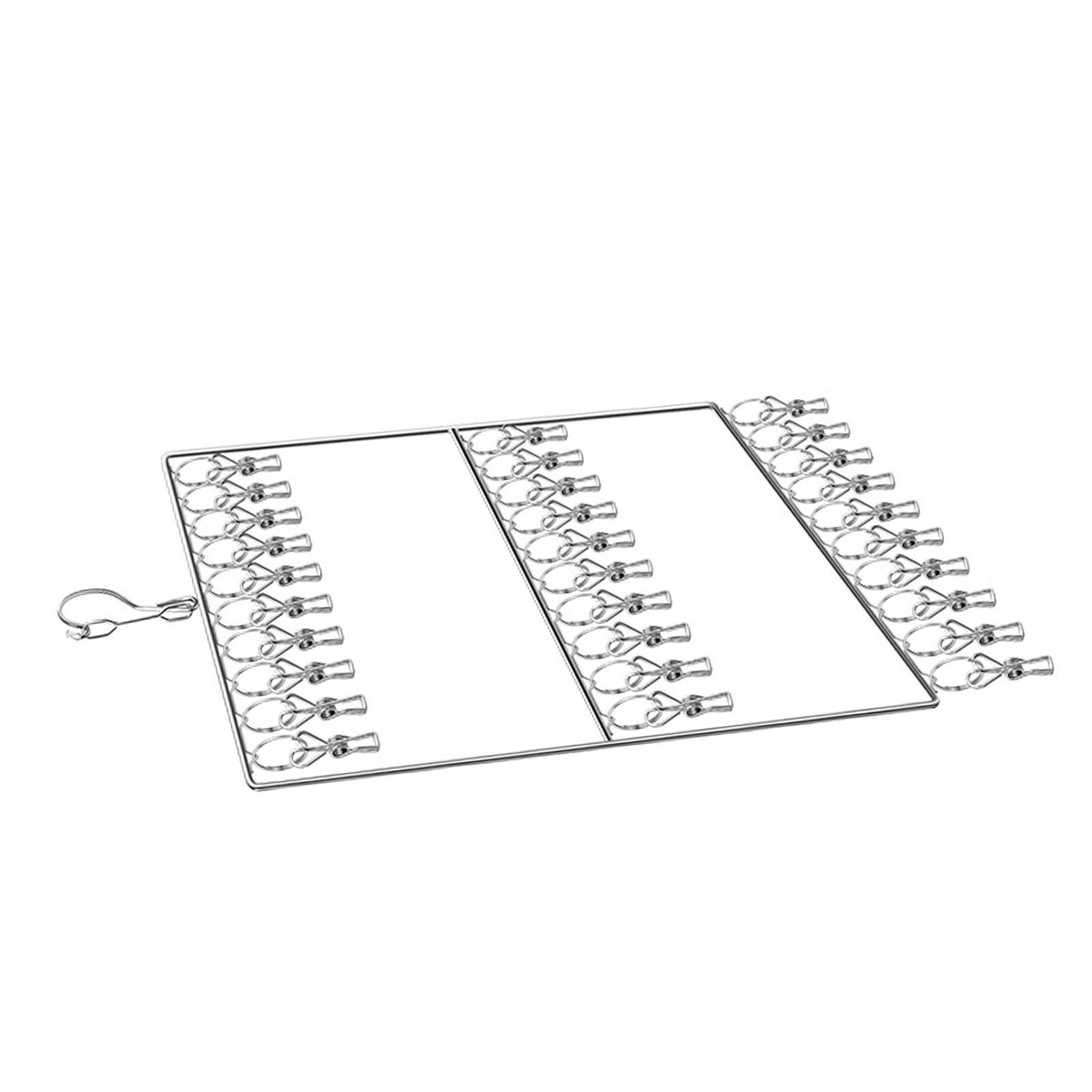 Wäscheständer Aus Edelstahl Für Handtücher, Waschbare Windeln, Bhs, Babykleidung, Unterwäsche, Mützen Und Handschuhe. 3 Etagen, 30 Klammern.