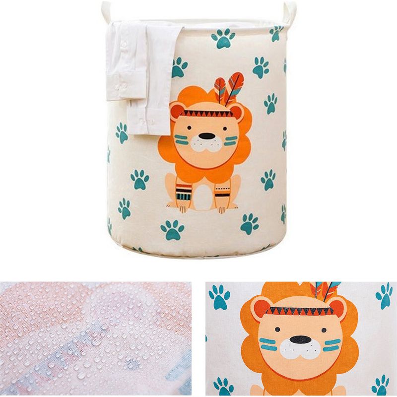 Zusammenklappbarer Wäschekorb Für Kleidung, Spielzeug Und Andere Hygieneartikel, Lion 100l Badezimmer-aufbewahrungseimer