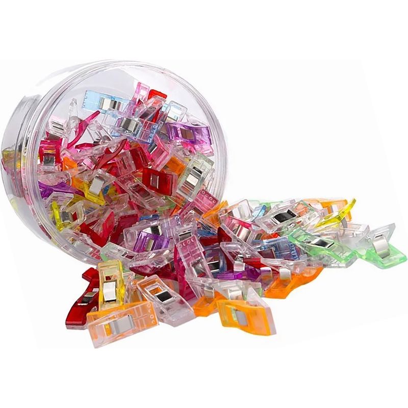 Packung Mit 100 Mehrzweck-nähklammern In Verschiedenen Farben, Kleine Klammern Für Bastelarbeiten Und Quilten (27 X 10 X 15 Mm).