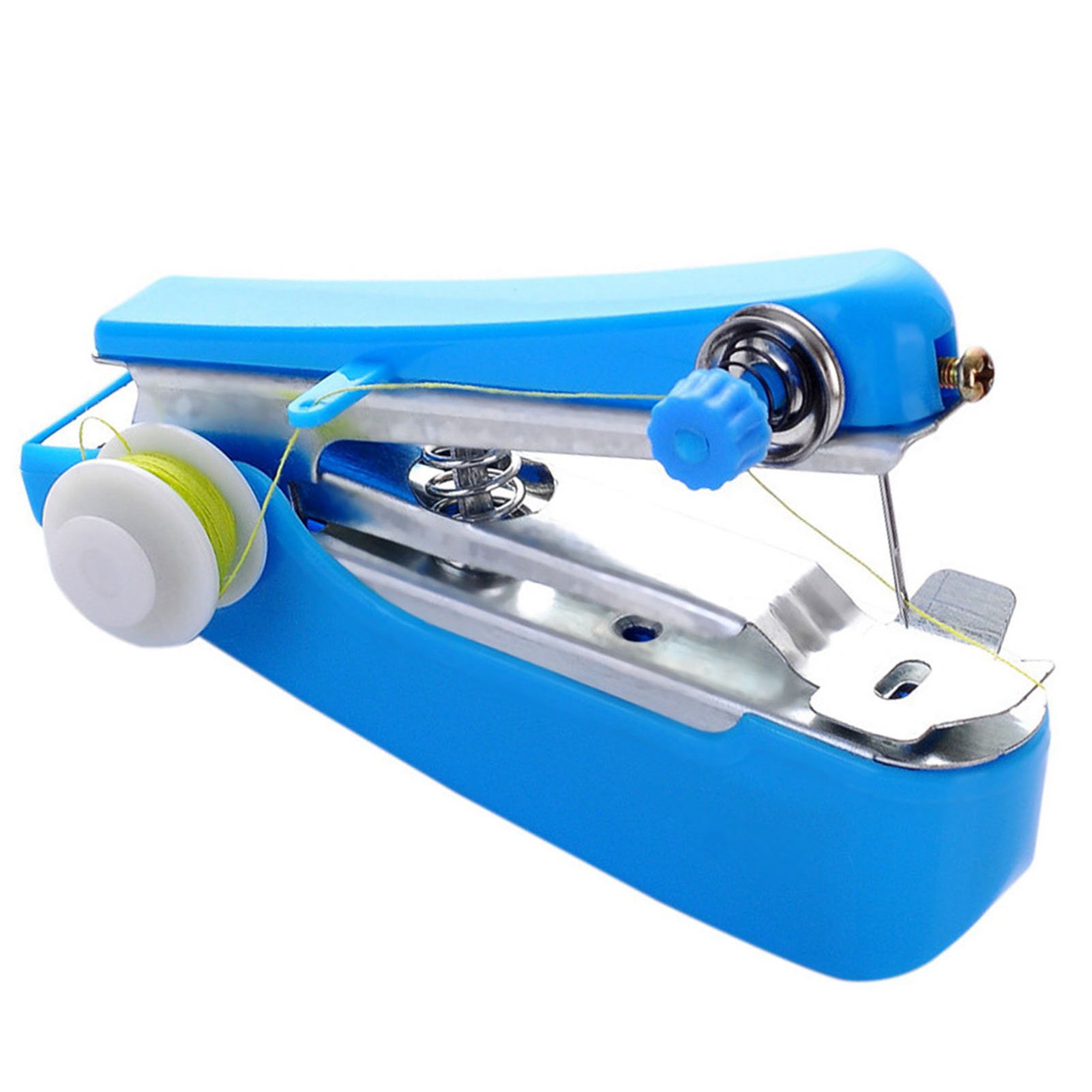 Tragbare Und Praktische Nähmaschine, Mini-nähmaschine In Blau Für Zuhause Und Reisen